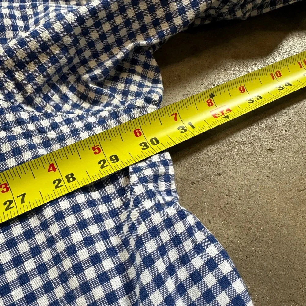 Ralph Lauren Button Down Men 3XLT Blue Gingham Check Plaid LS Shirt Flesh Pony - Picture 8 of 11